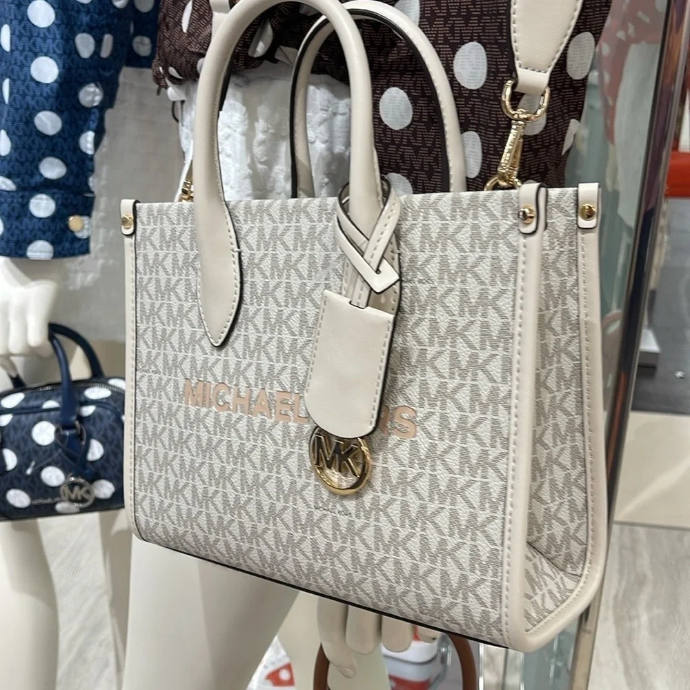 Michael Kors Mirella Small Signature Logo Crossbody Shopper TZ XBODY Bag LT CRM